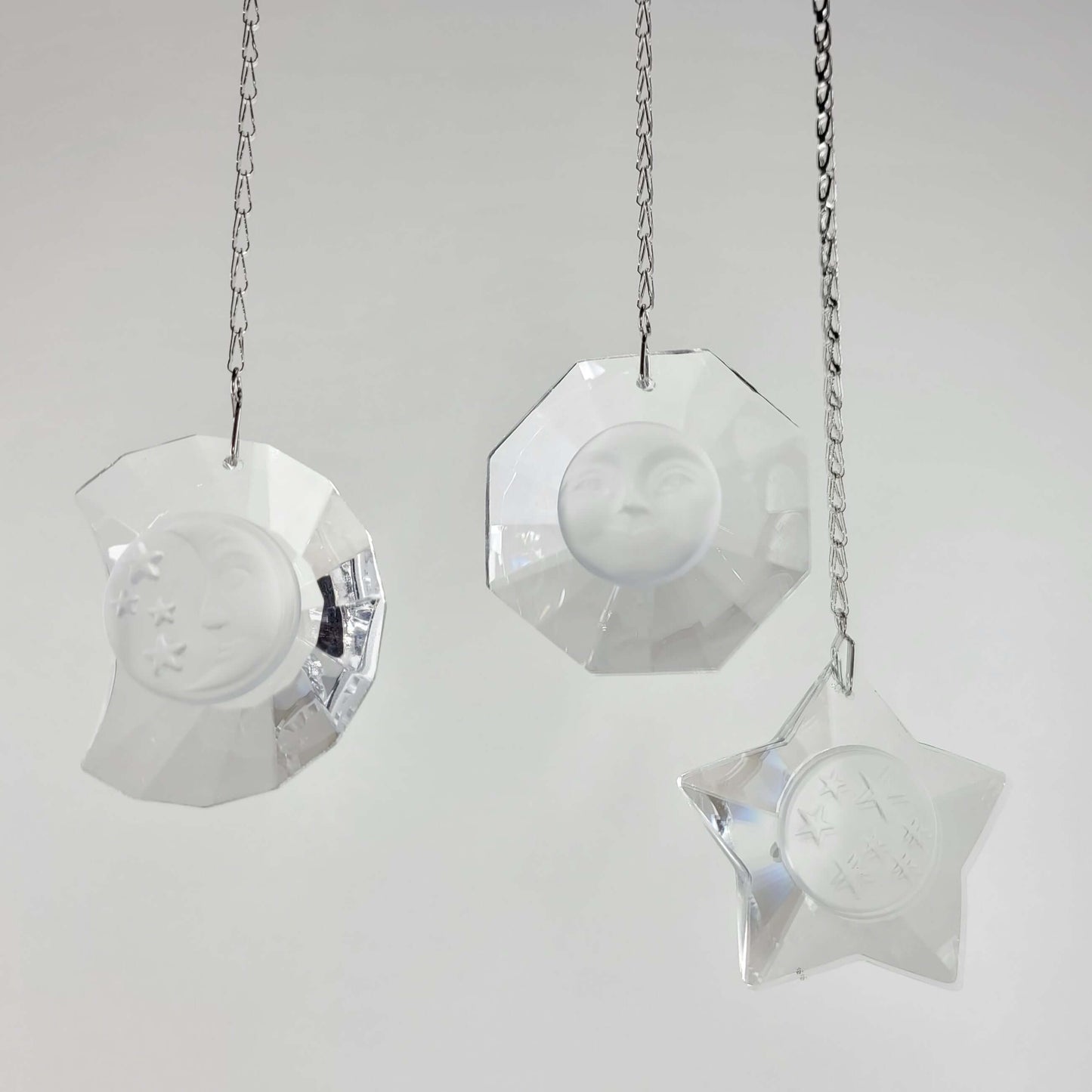 Magnificent Clear Crystal Prism Suncatcher (3 Pcs)