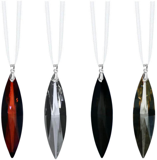 Colorful Swarovski Crystal Large Hanging Prisms, 4 Pcs