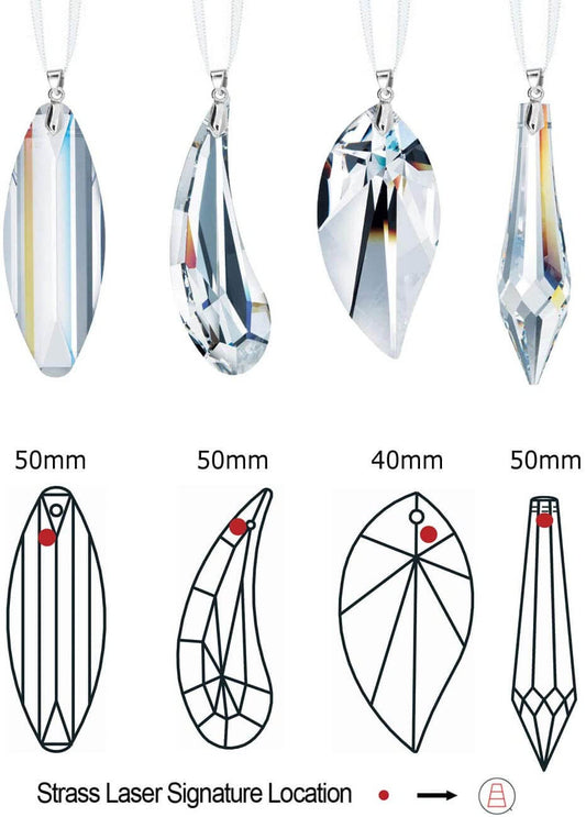 Decorative Hanging Crystals Swarovski Strass Hanging Rainbow Makers 4 Pcs