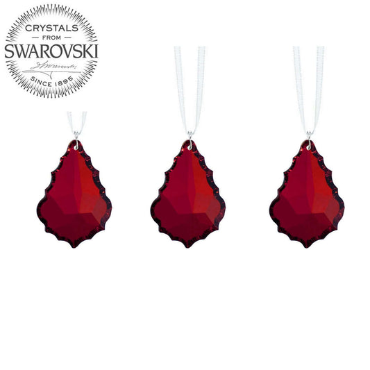 Hanging Crystals Bordeaux Red  Swarovski Crystal Prisms, 3 Pcs