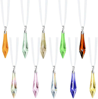 Colorful Swarovski Crystal Drop Prism Hanging Crystals, 10 pcs