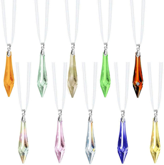 Colorful Swarovski Crystal Drop Prism Hanging Crystals, 10 pcs