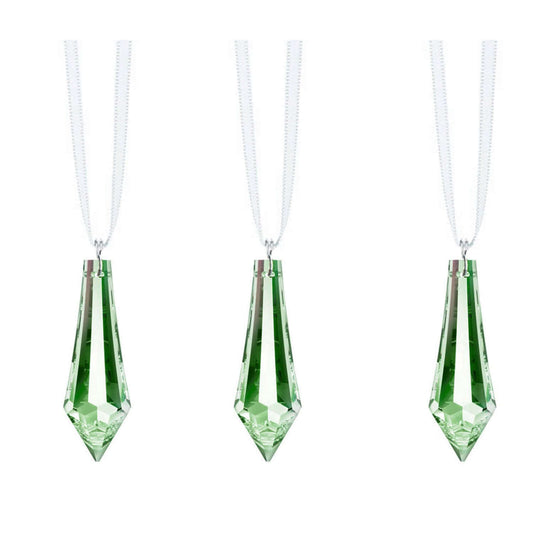 Crystals Hanging Swarovski Crystal Light Green Drop Prisms, 3 Pcs
