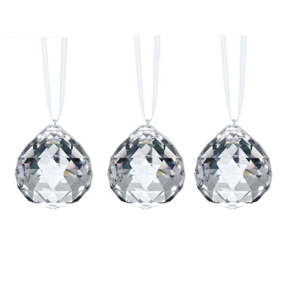 Crystals to Hang  30mm Crystal Ball Suncatchers , 3 Pcs