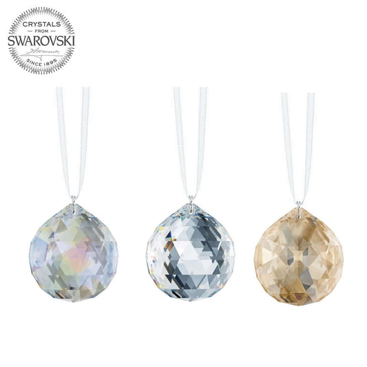 Hanging Crystals Swarovski Crystal Ball Prisms 30mm Faceted Crystal Suncatchers (3 Pcs)