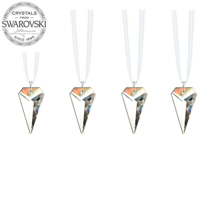 Decorative Hanging Crystals Clear Arrow Swarovski Prisms, 4 Pcs