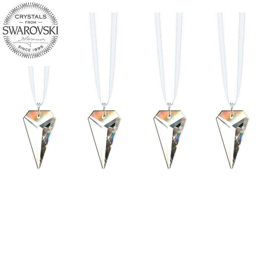 Decorative Hanging Crystals Clear Arrow Swarovski Prisms, 4 Pcs