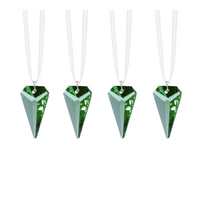 Crystals Hanging Swarovski Crystal Prisms Light Peridot Arrow Prisms, 4 Pcs