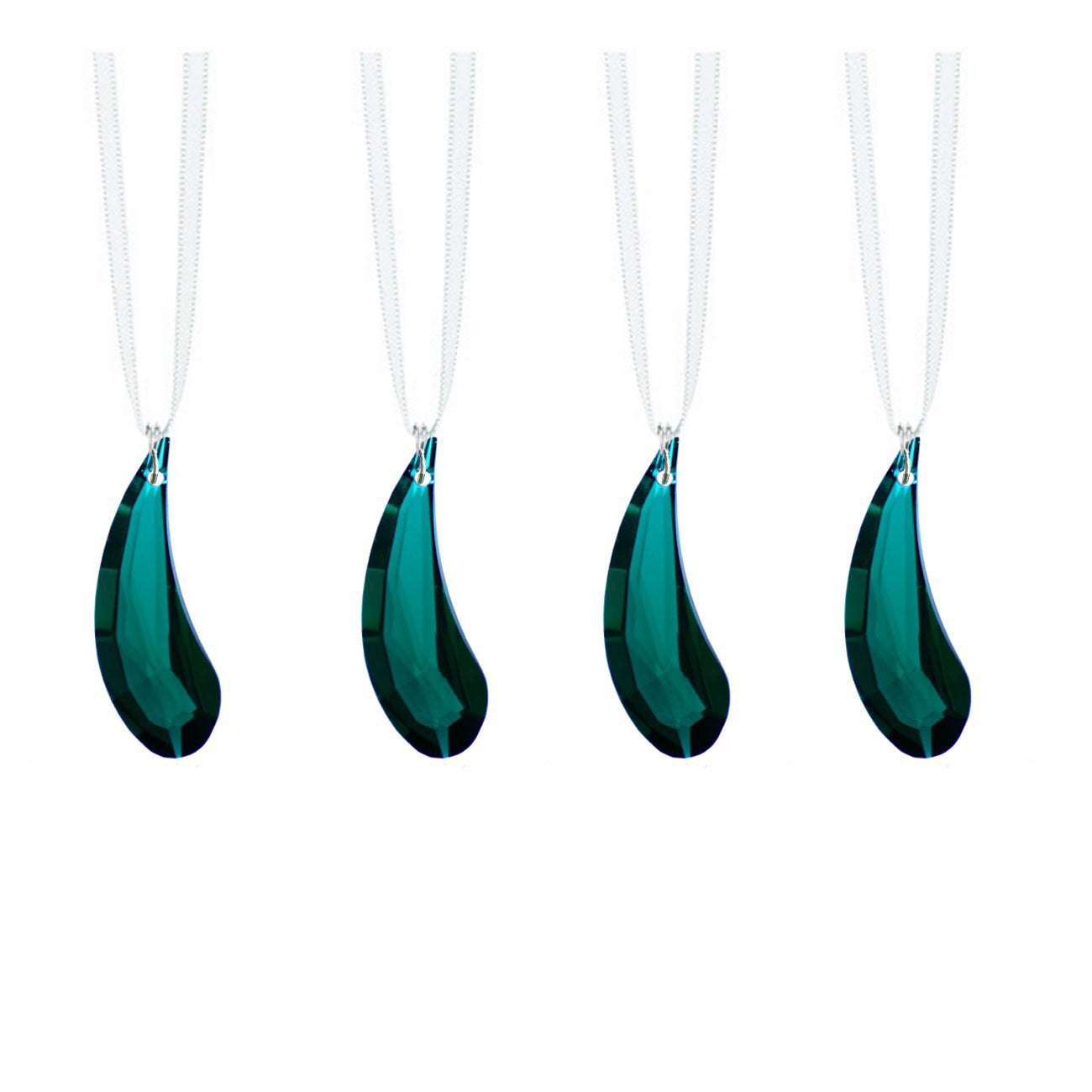 Emerald Green Swarovski Crystal Fairy Wing Prisms, 4 Pcs