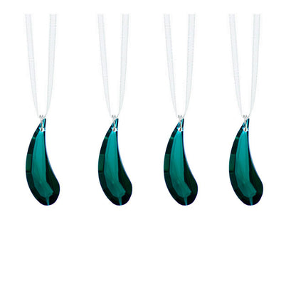 Emerald Green Swarovski Crystal Fairy Wing Prisms, 4 Pcs