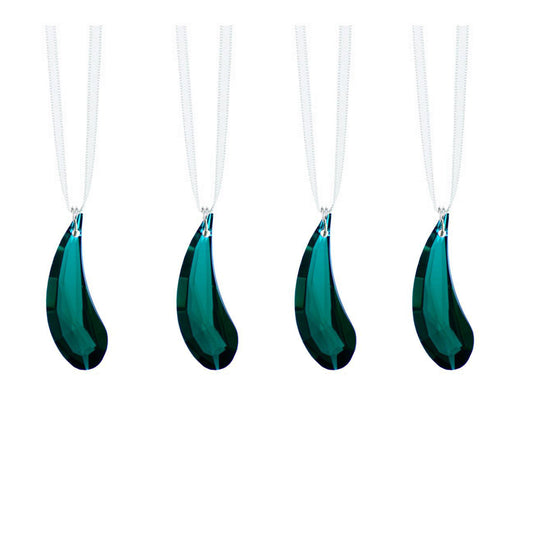 Emerald Green Swarovski Crystal Fairy Wing Prisms, 4 Pcs