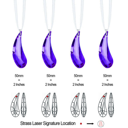 Swarovski Crystals, Purple Fairy Wings, 4 Pieces
