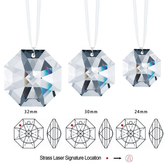 Hanging Crystals Swarovski Crystal Lily Clear Prisms, 3 pcs
