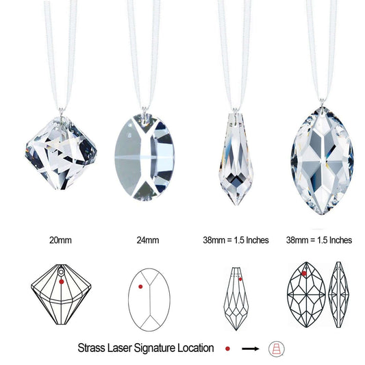 Hanging Crystal Swarovski Crystal prisms, Rainbow Maker (4 Pieces)