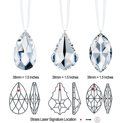 Hanging Crystal Swarovski Prism Sunlight Catcher, 3 Pcs